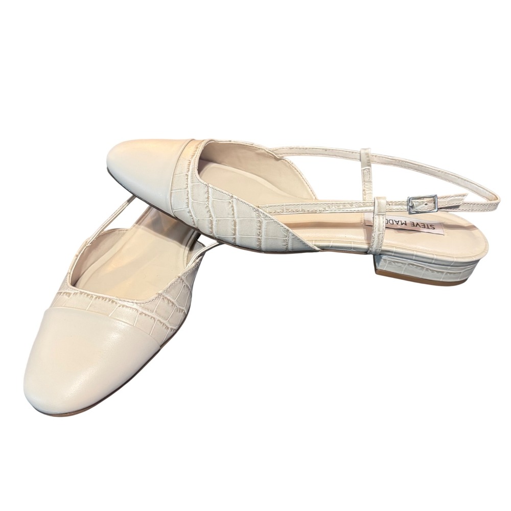 Steve Madden Belinda Women's Slingback Mule, Bone Coco SZ 9.5 EXCELLENT